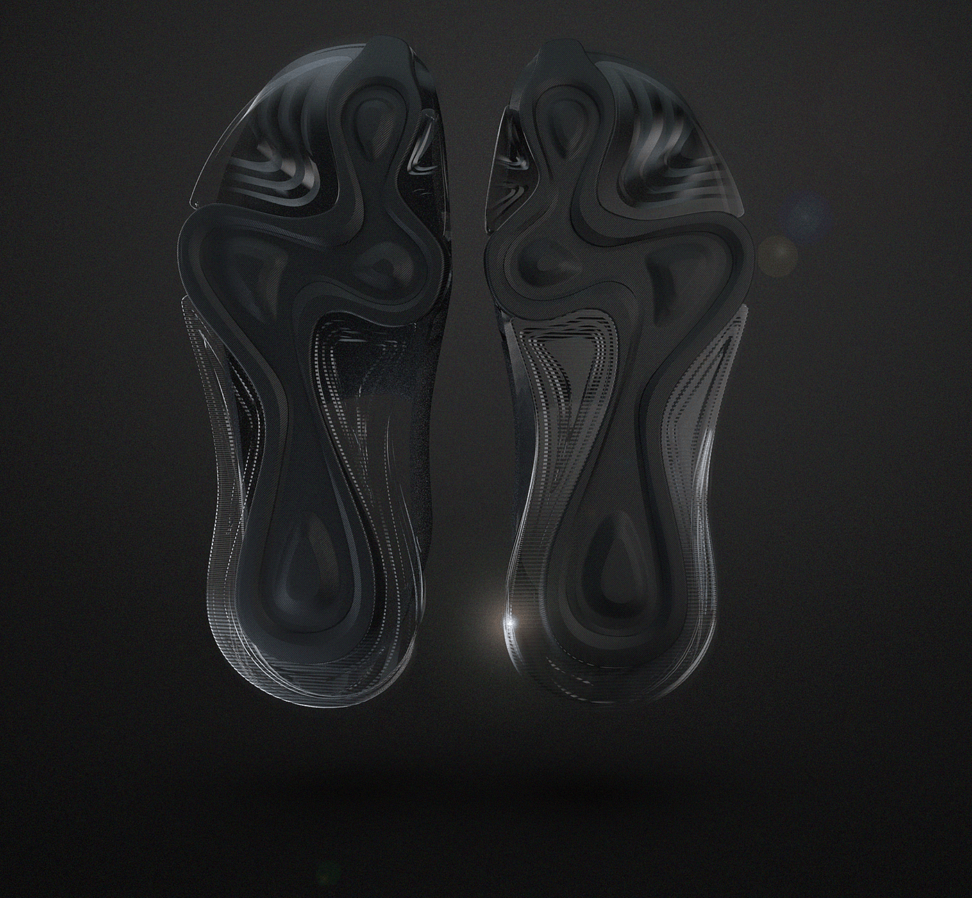 3D modeling and rendering，shoes，Sense of future，