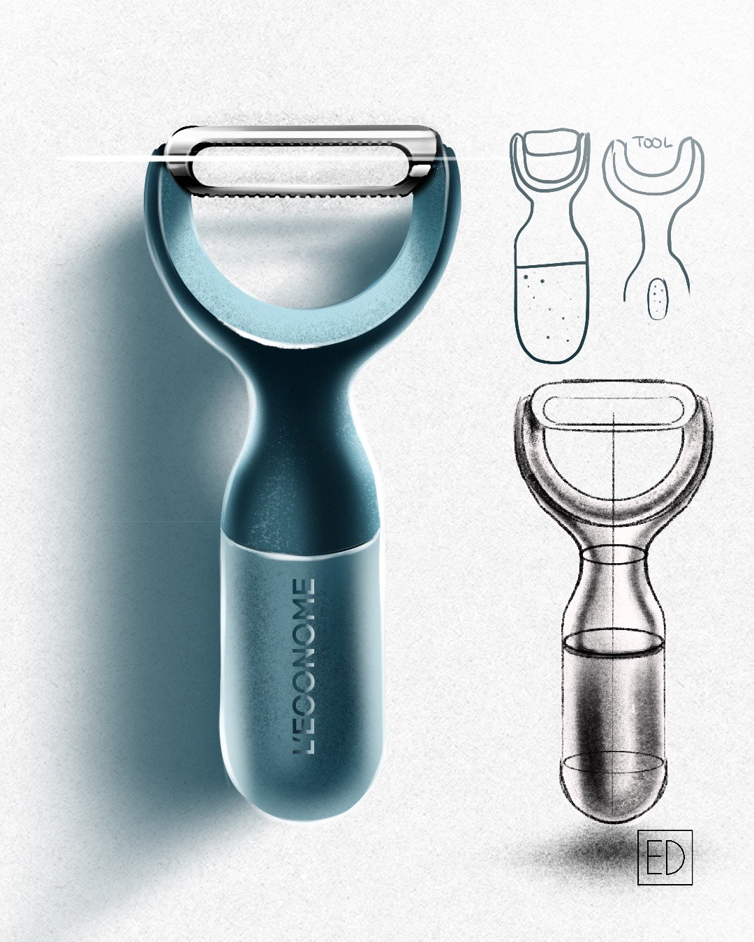 Peeler，Kitchen supplies，practical，Hand drawn，