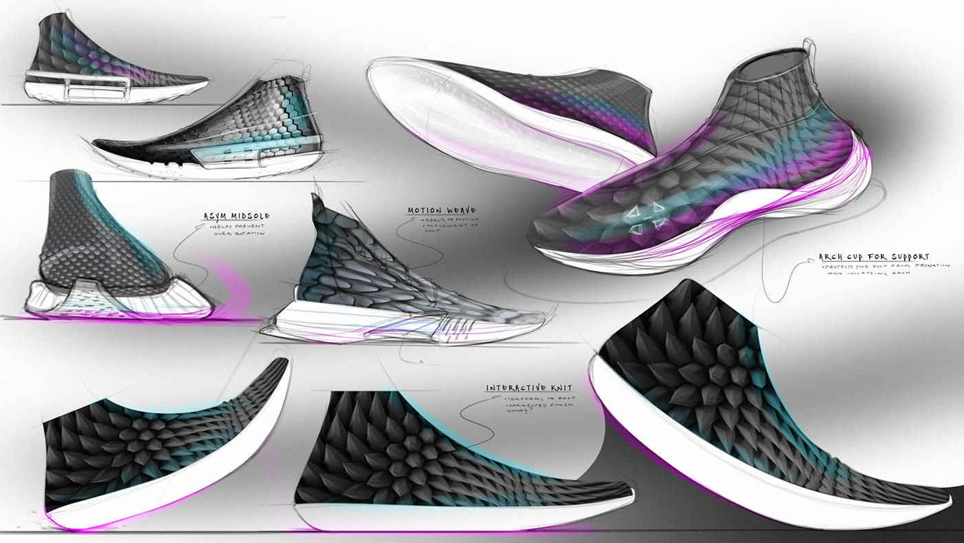 sneakers，future，concept，Hand drawn，