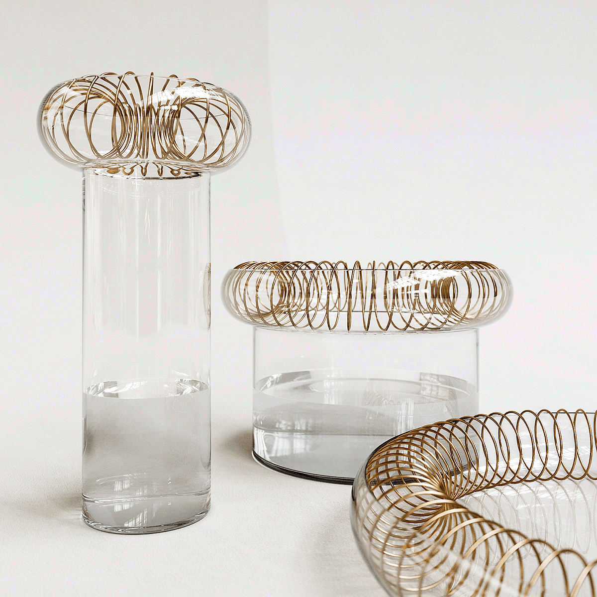 decorate，vase，JARO，Glass，brass，