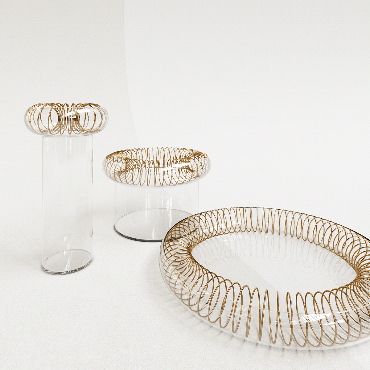 decorate，vase，JARO，Glass，brass，