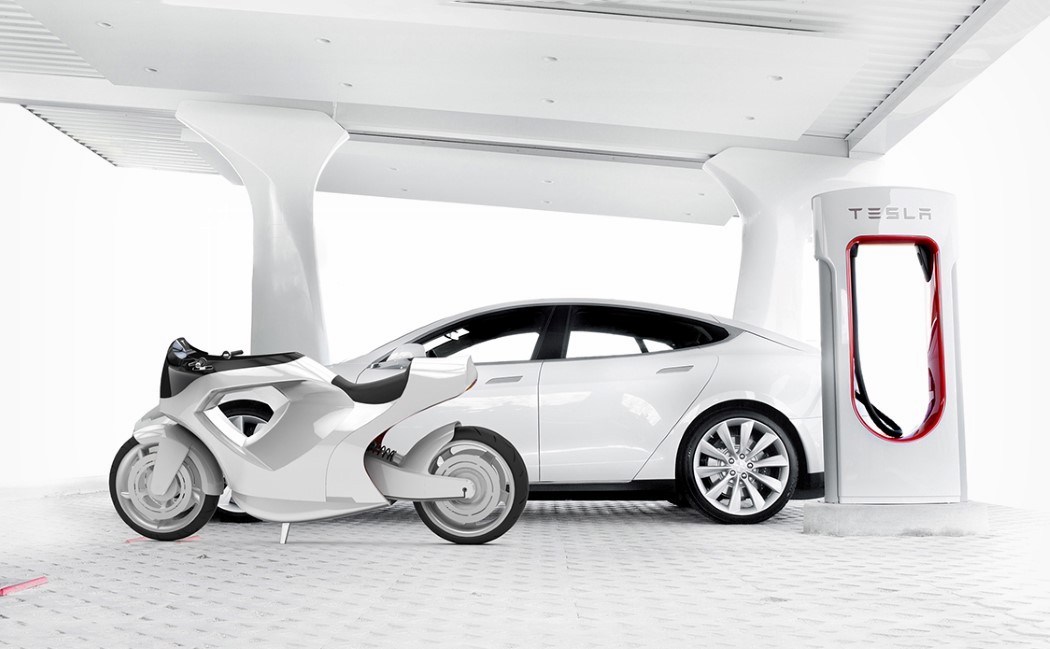 Electric vehicle，Tesla，silver，High-tech，app，