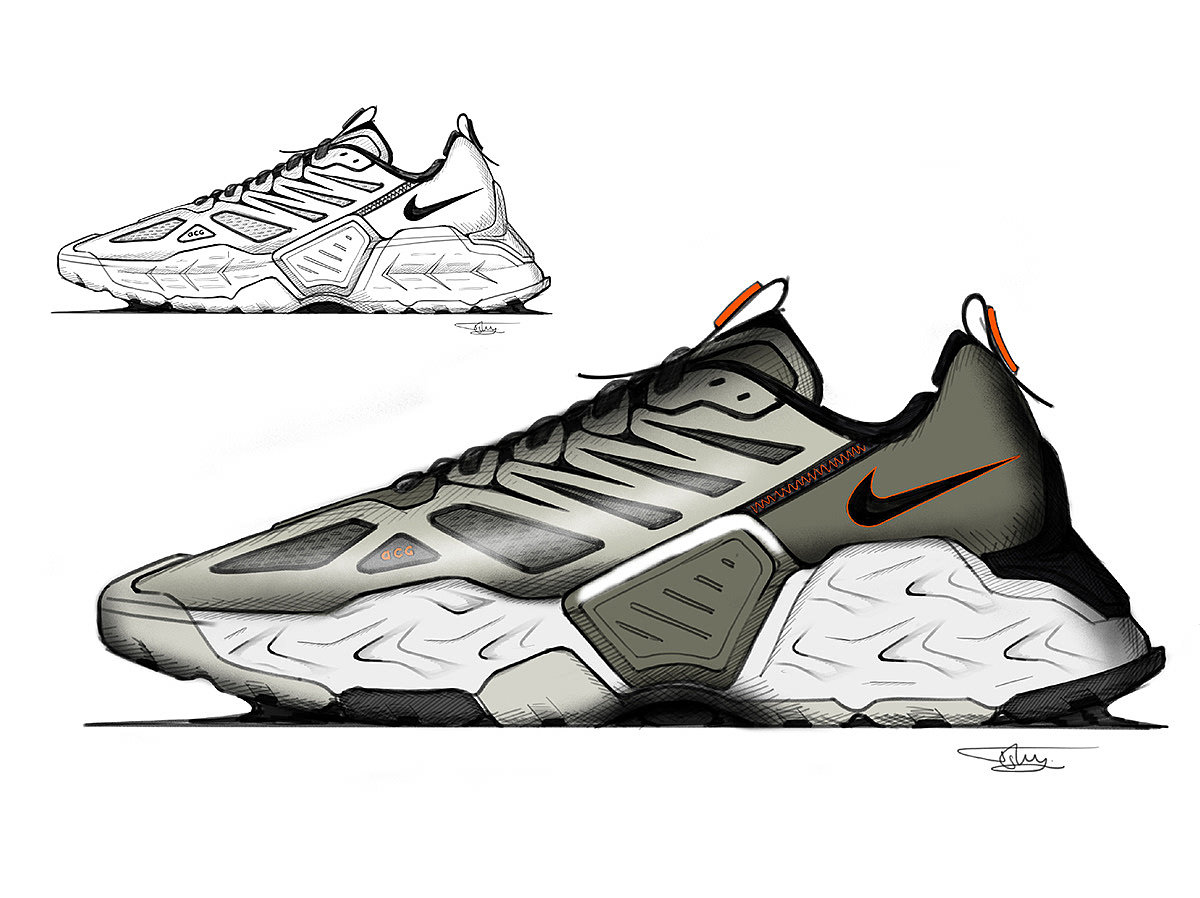 Hand drawn，fashion，footwear，