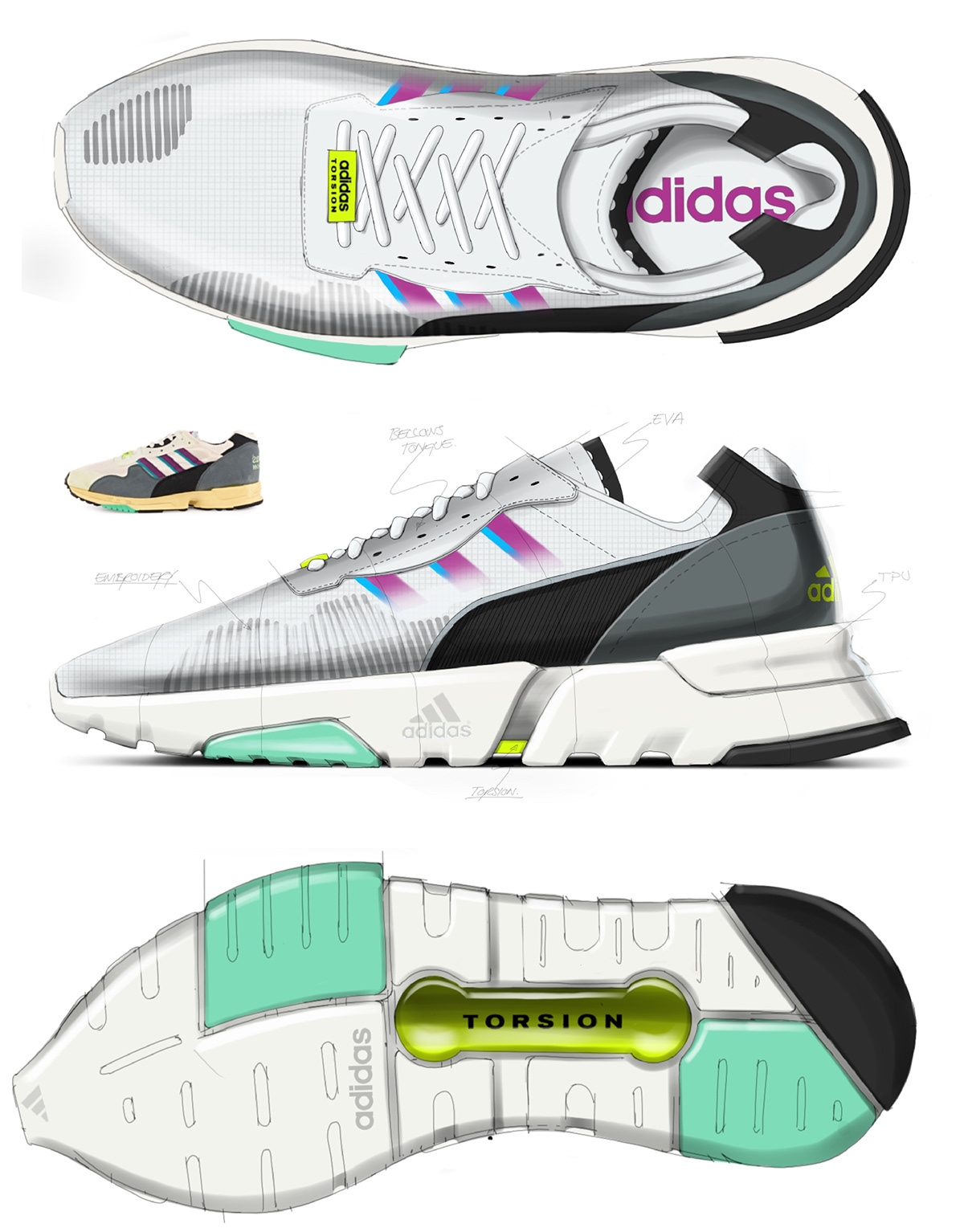 Hand drawn，fashion，footwear，