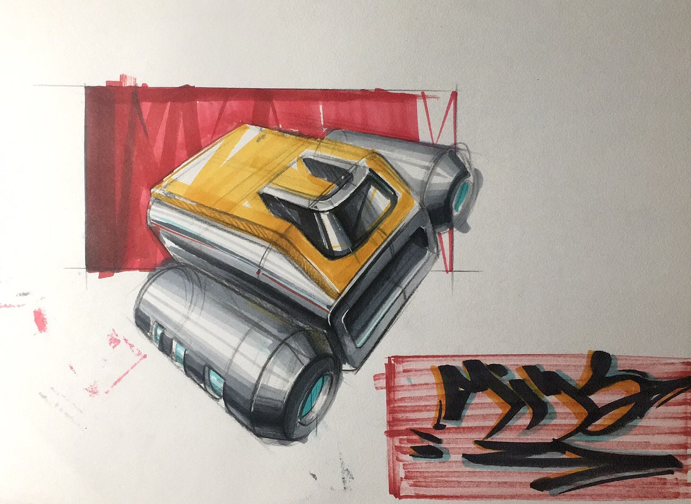 Coffee machine，UAV，Hand drawn，marker pen，industrial design，Hand drawn industrial design，product design，automobile，