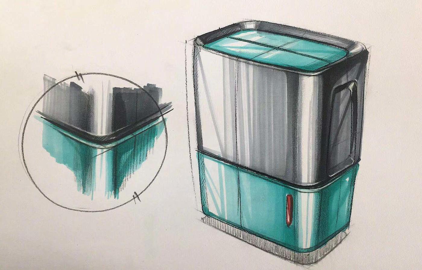 Coffee machine，UAV，Hand drawn，marker pen，industrial design，Hand drawn industrial design，product design，automobile，
