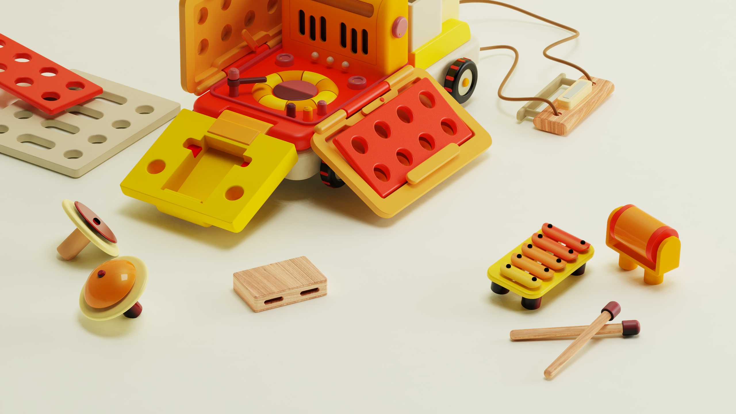 Music toys，Toy car，Percussion ，Graduation project，