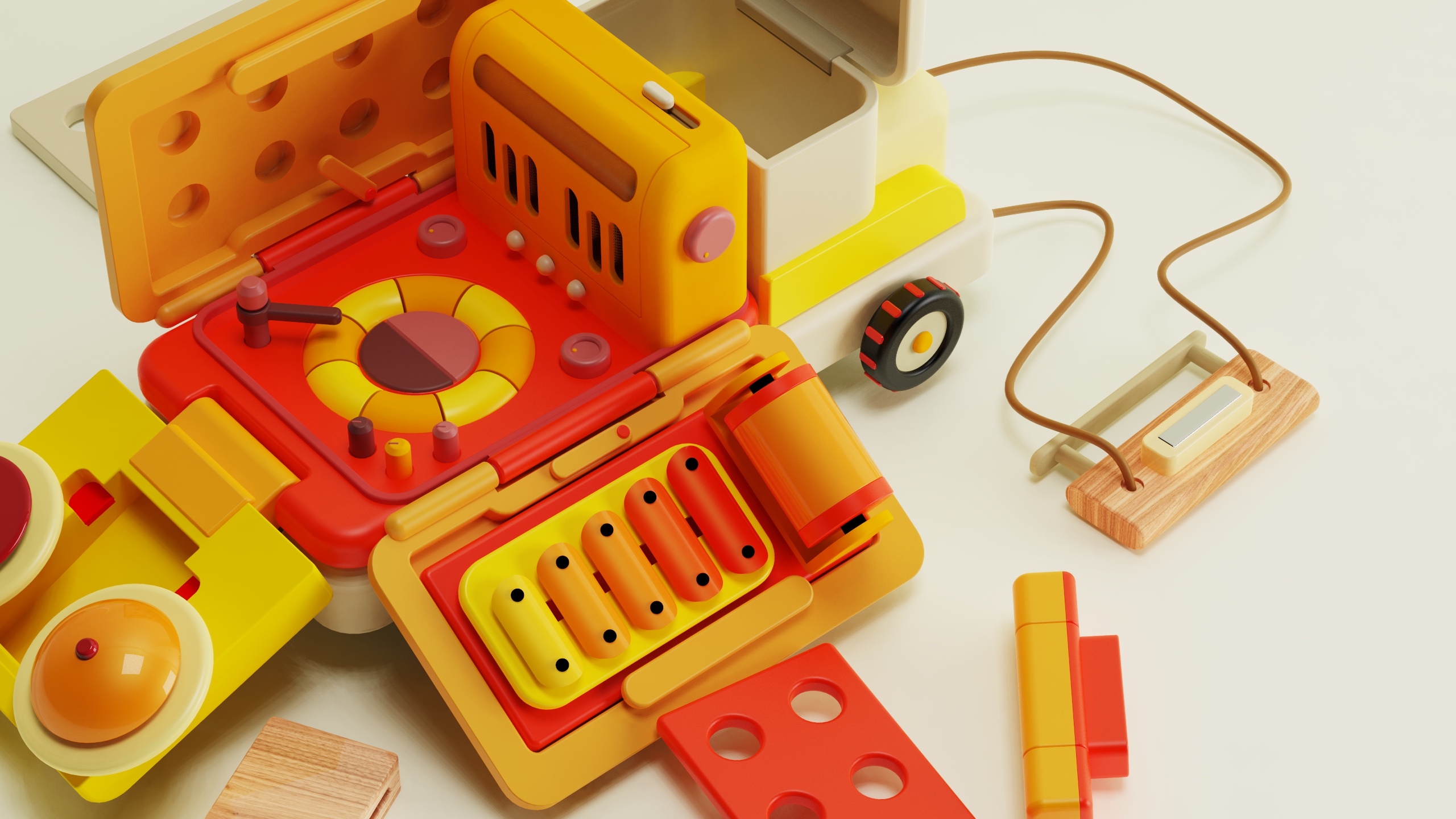 Music toys，Toy car，Percussion ，Graduation project，