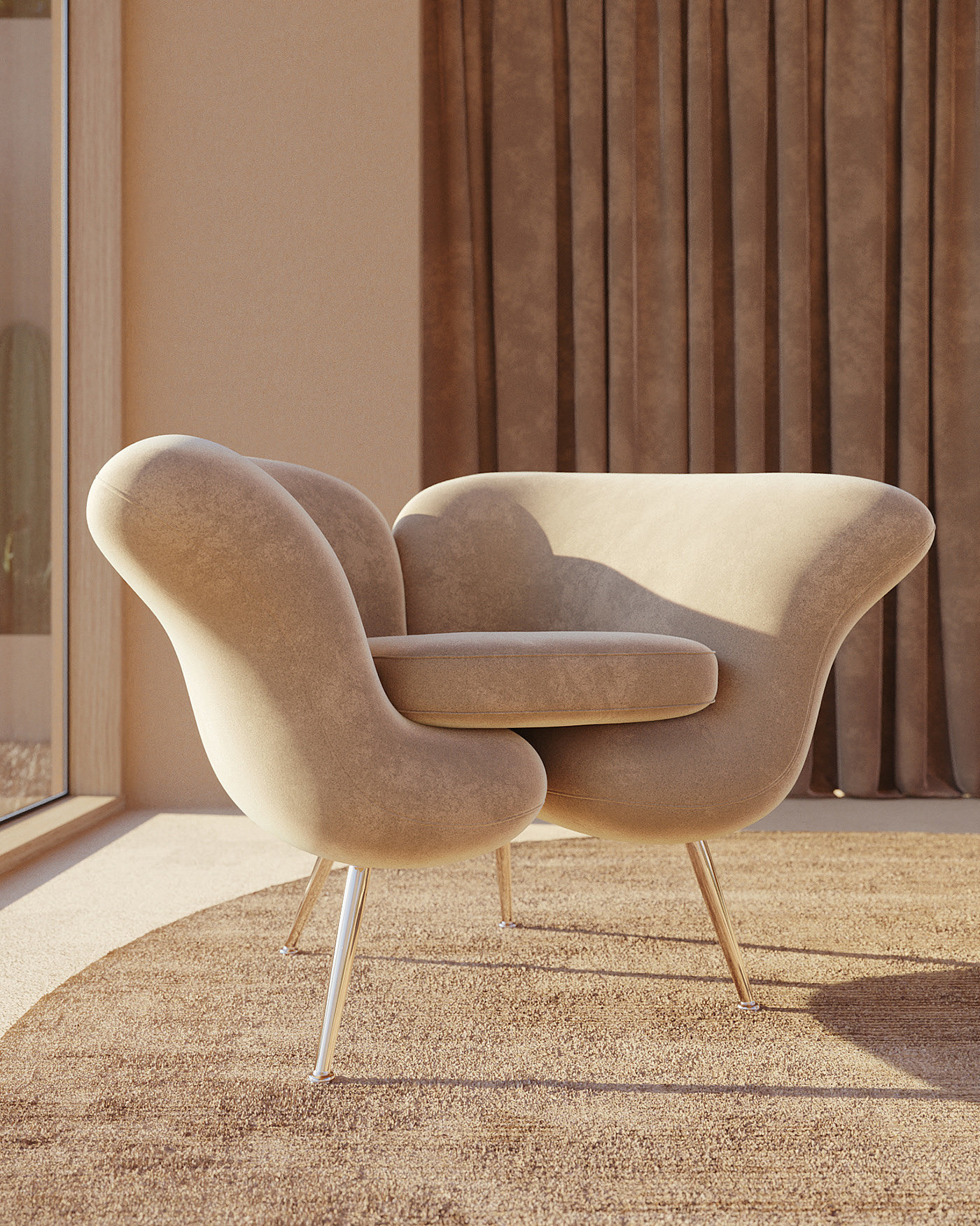 Armchair，furniture，visualization，comfortable，