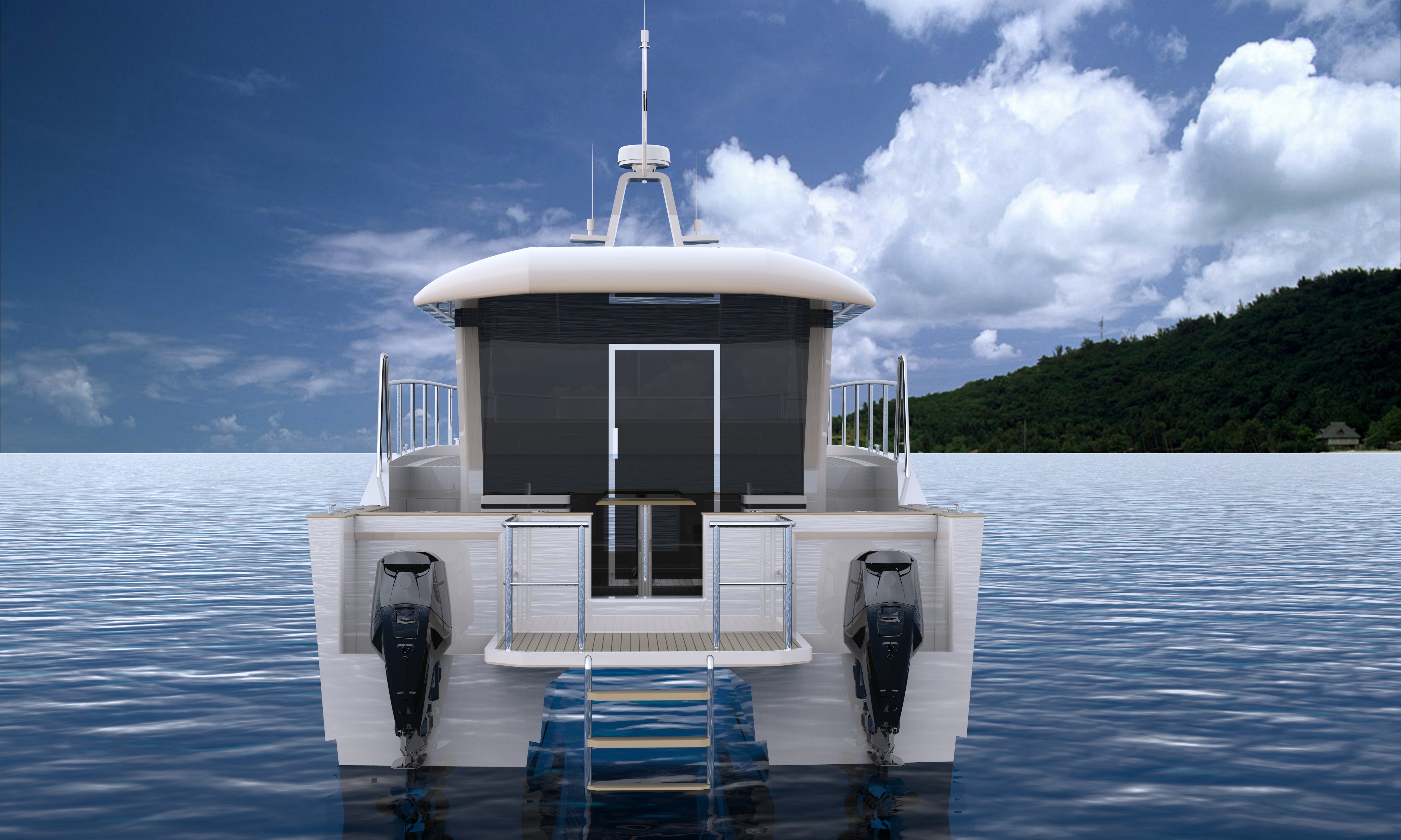 yacht，ship，vehicle，catamaran，