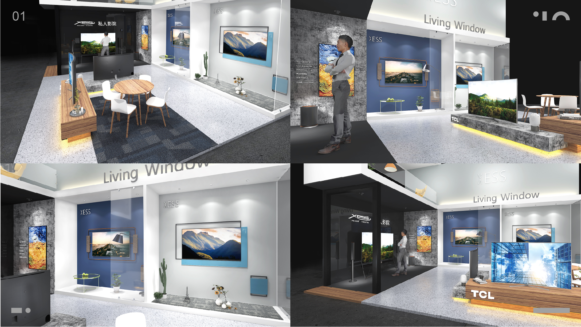 Works collection, plane, products, renderings，