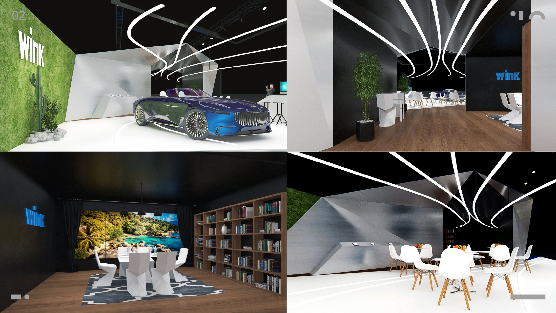 Works collection, plane, products, renderings，