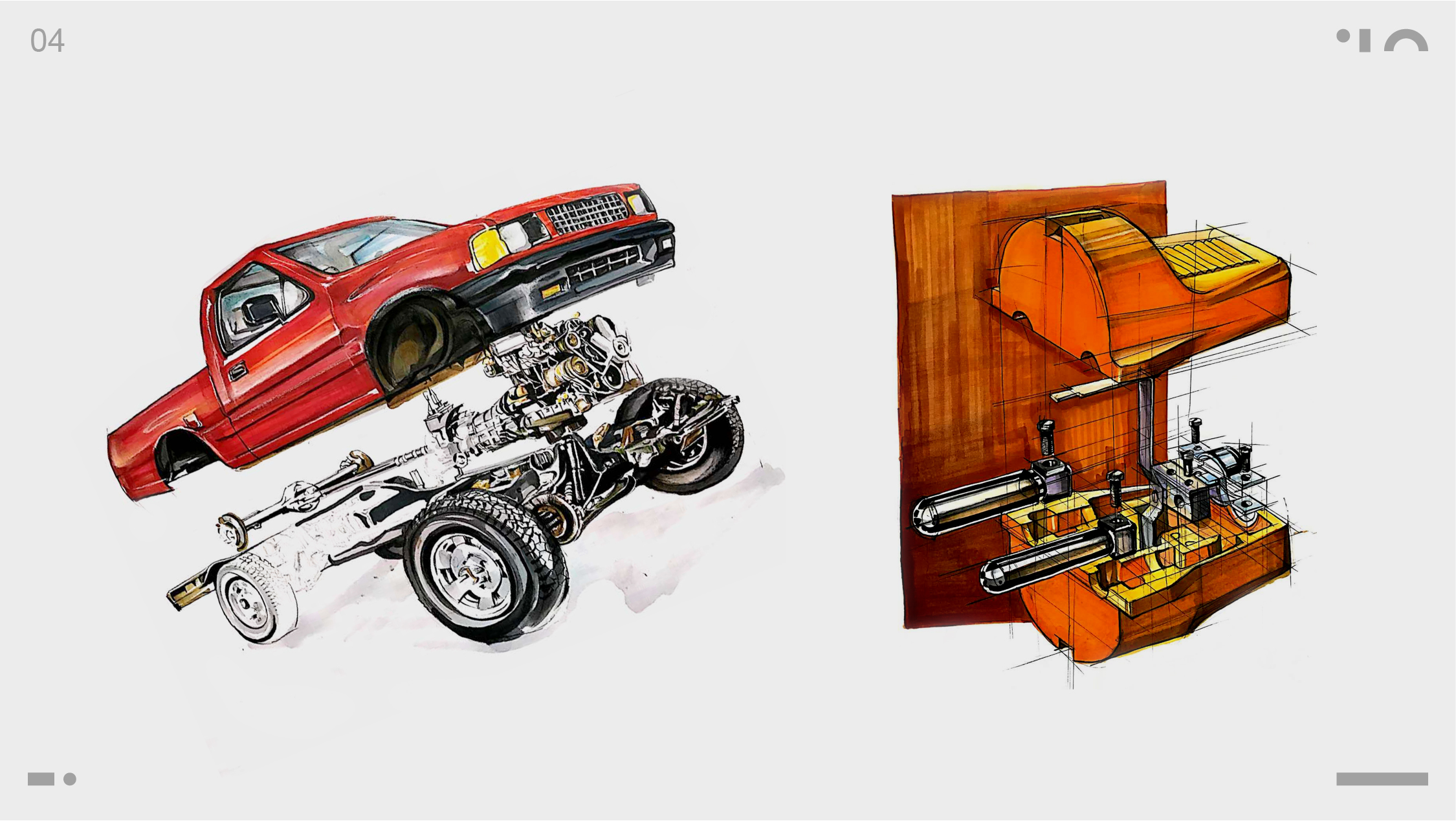 Works collection, plane, products, renderings，