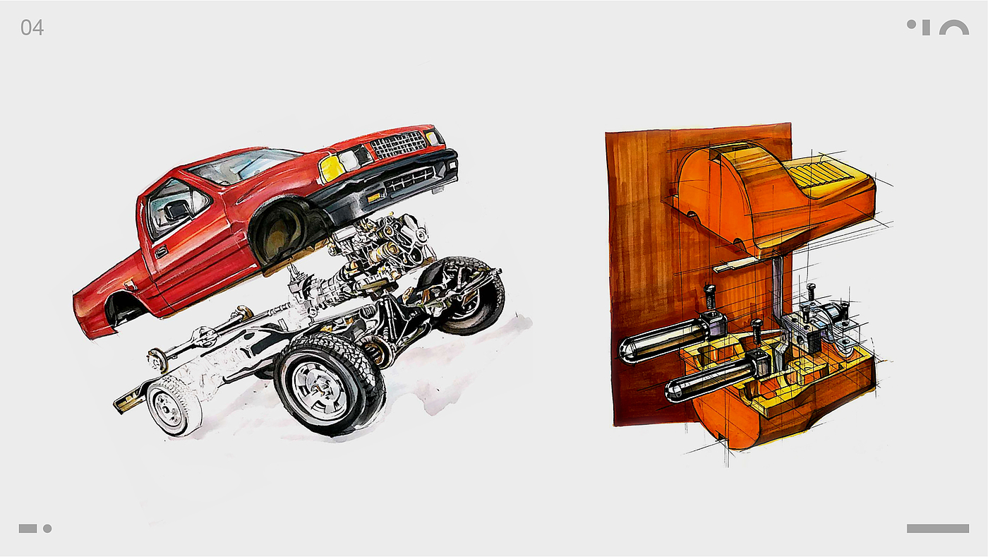 Works collection, plane, products, renderings，