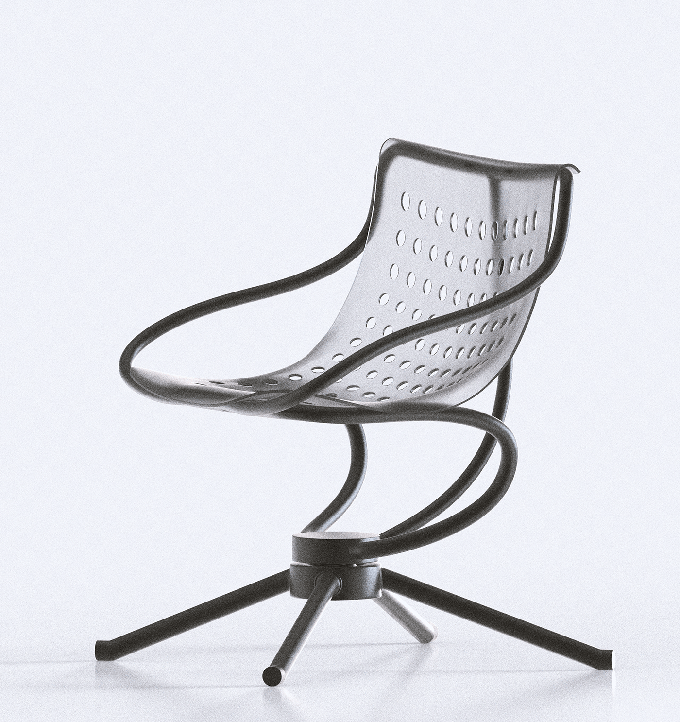 chair，Metal frame，Minimalism，Plastic，concept，