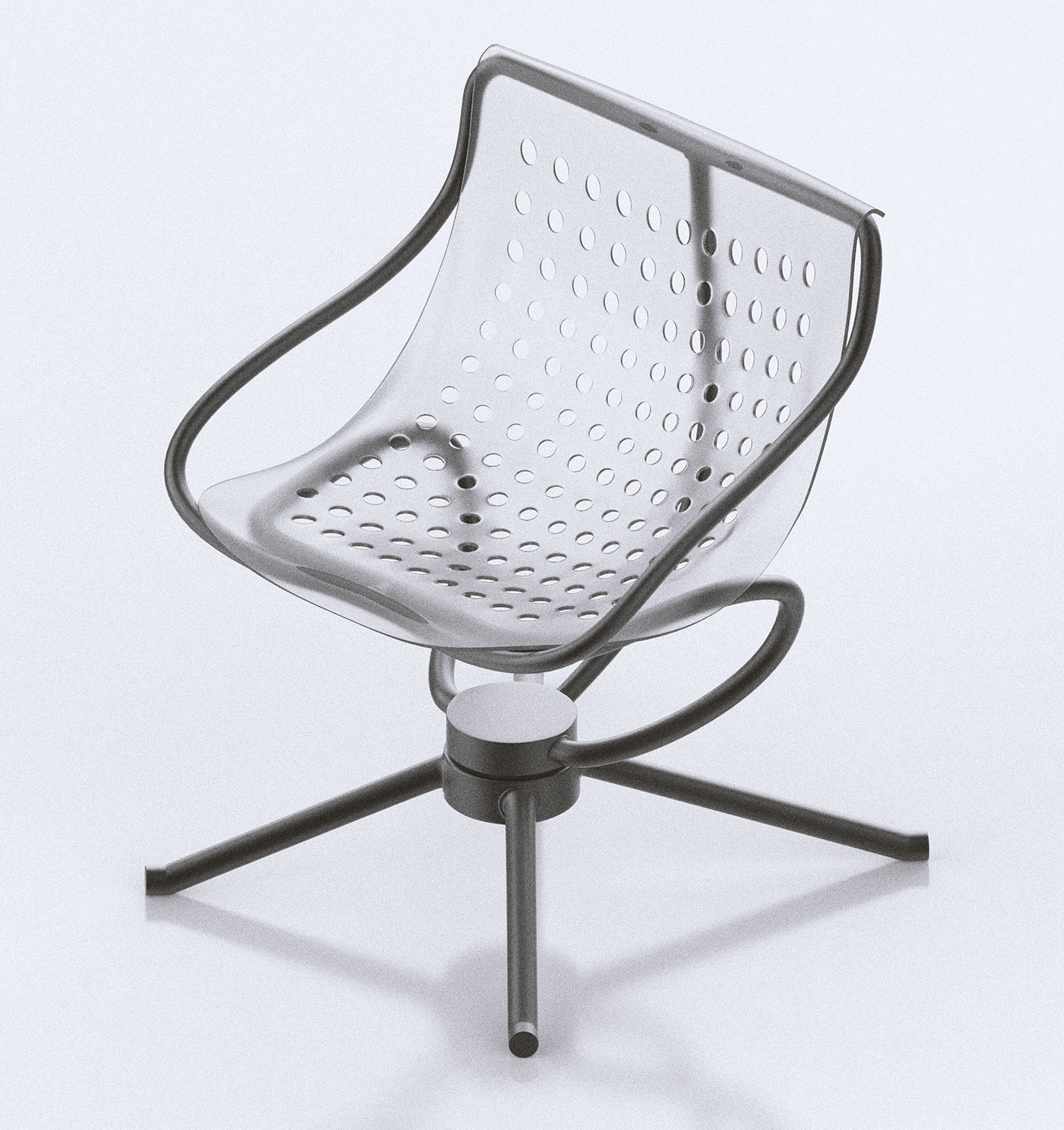 chair，Metal frame，Minimalism，Plastic，concept，