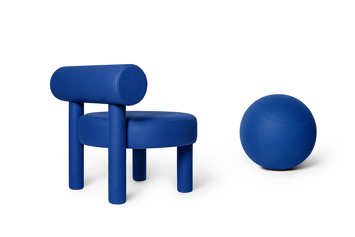椅子，极简主义，球形，圆柱，手工艺，