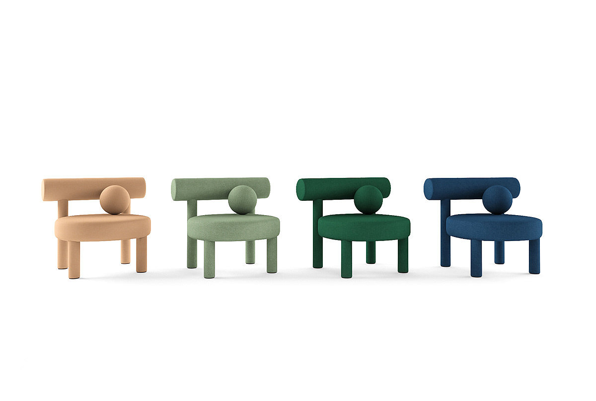 椅子，极简主义，球形，圆柱，手工艺，