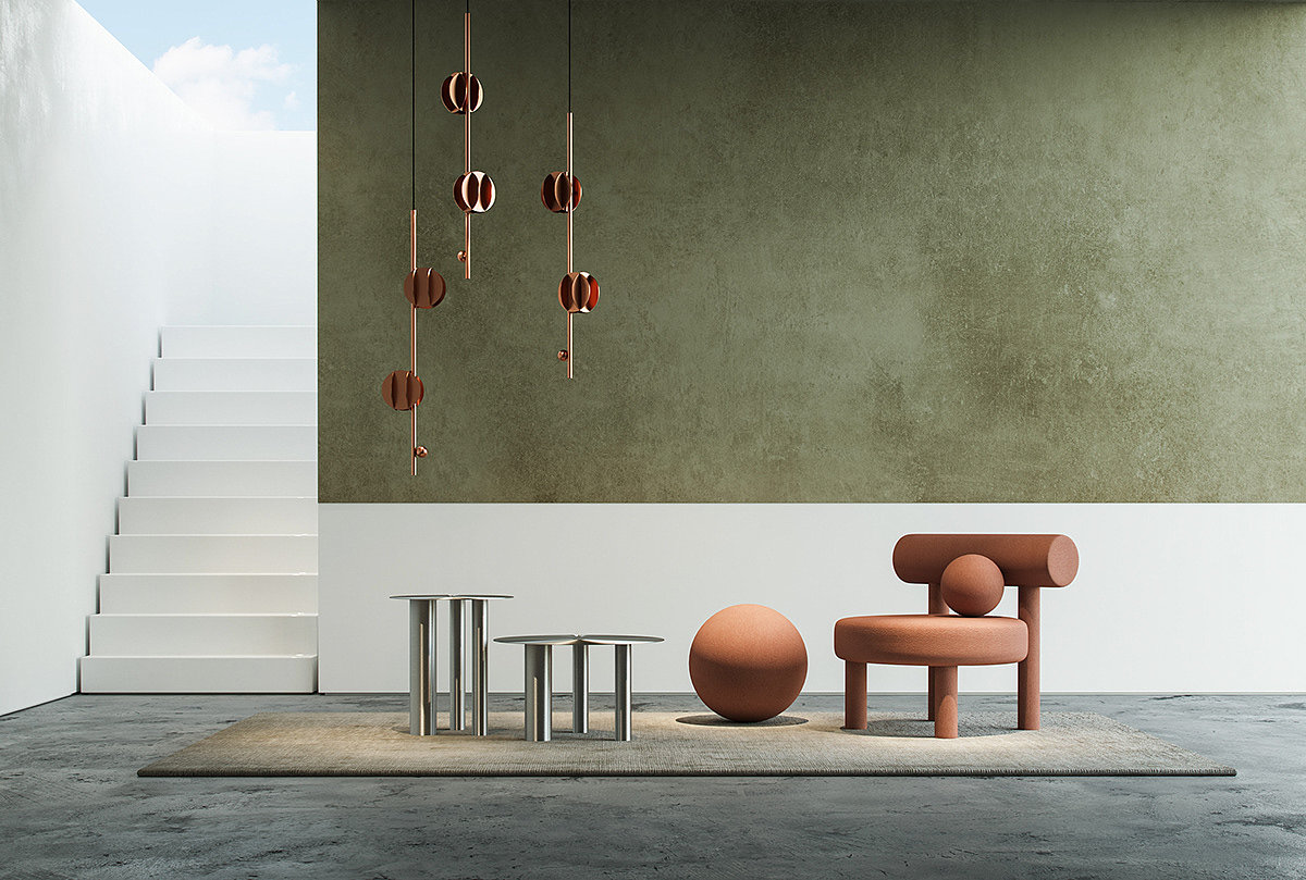 chair，Minimalism，spherical，cylinder，handicraft，