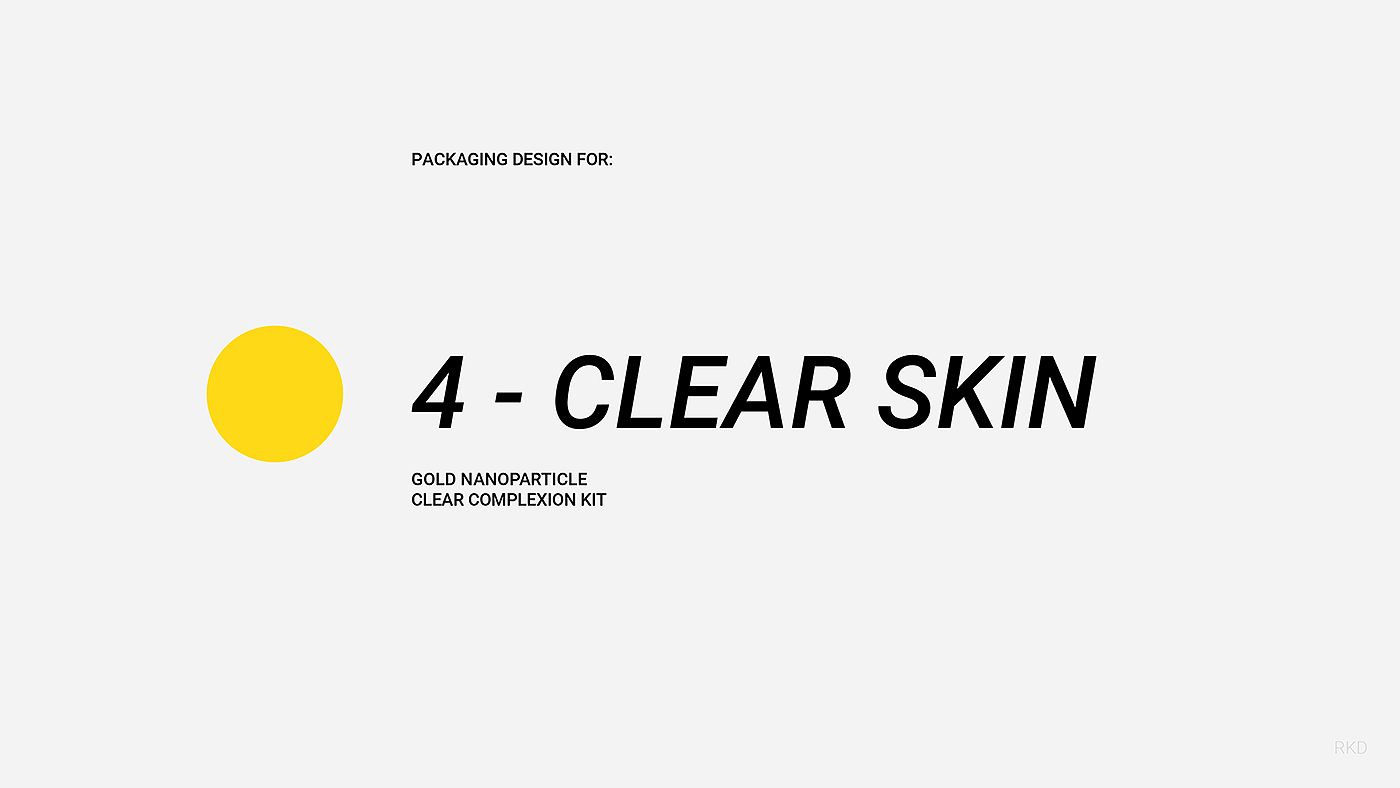 packing design，4-CLEARskin，Skin color Kit，