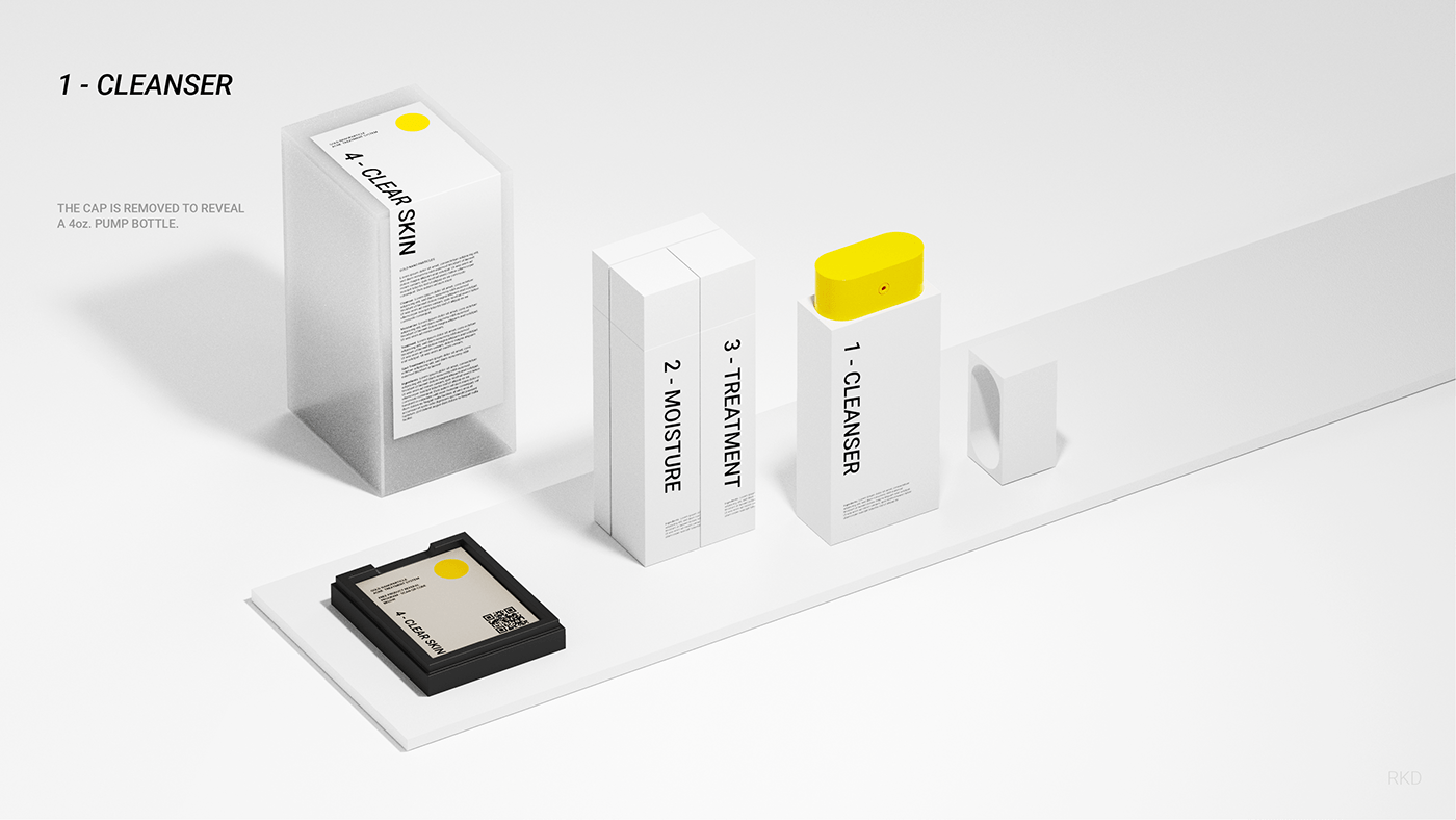 packing design，4-CLEARskin，Skin color Kit，