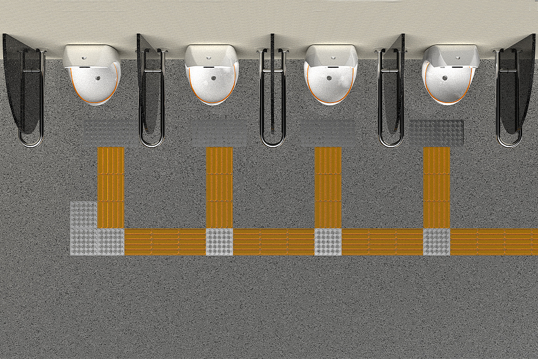 Visual impairment，comfort station，Stop plate，sensor，