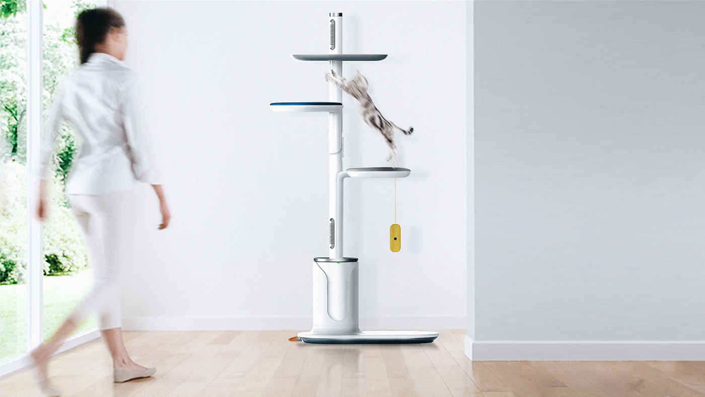 Rub Rub Rub，Hyojeong Lee，Cat tower，white，