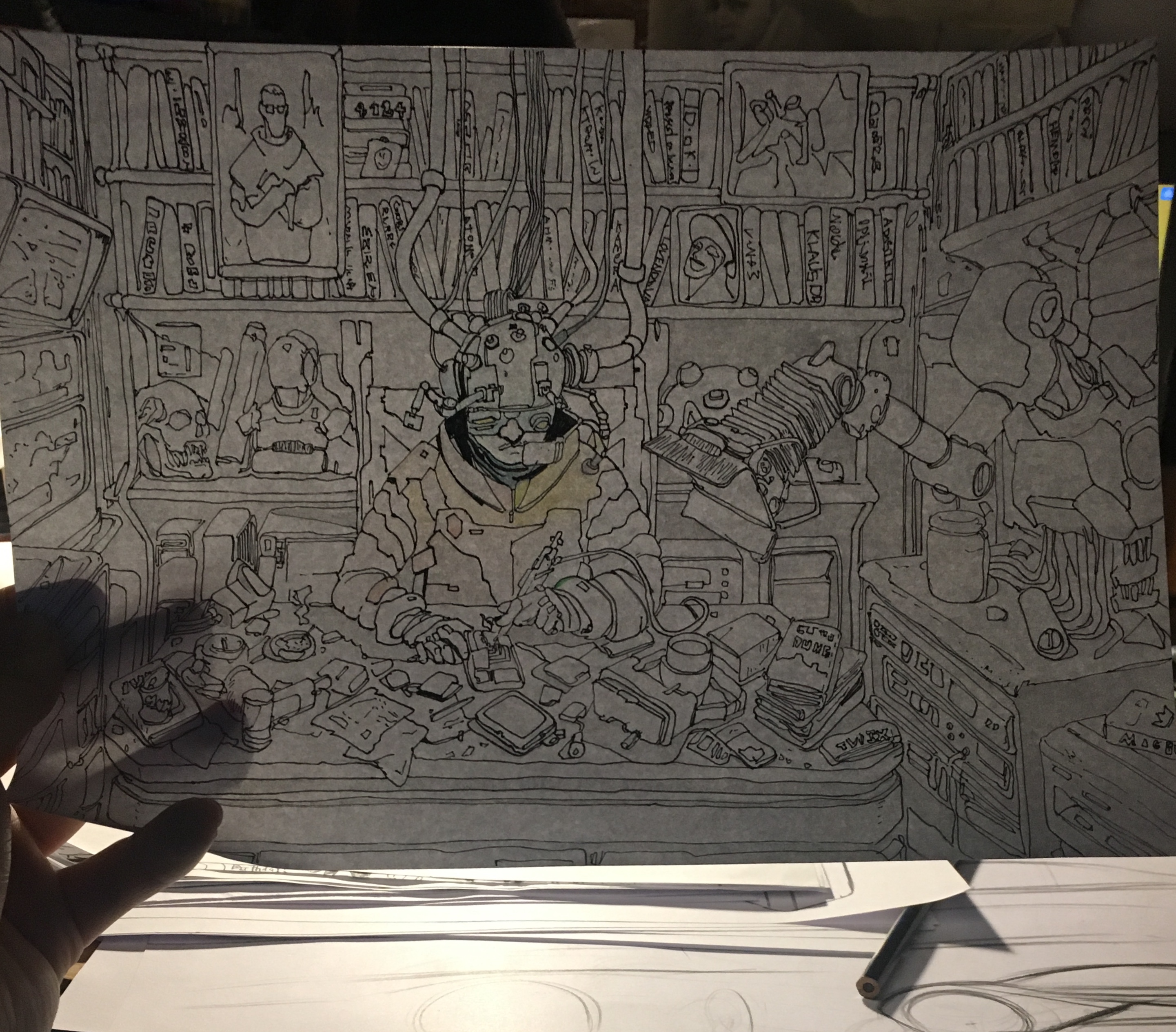 Hand drawn，Sketch，line，industrial design，product design，robot，