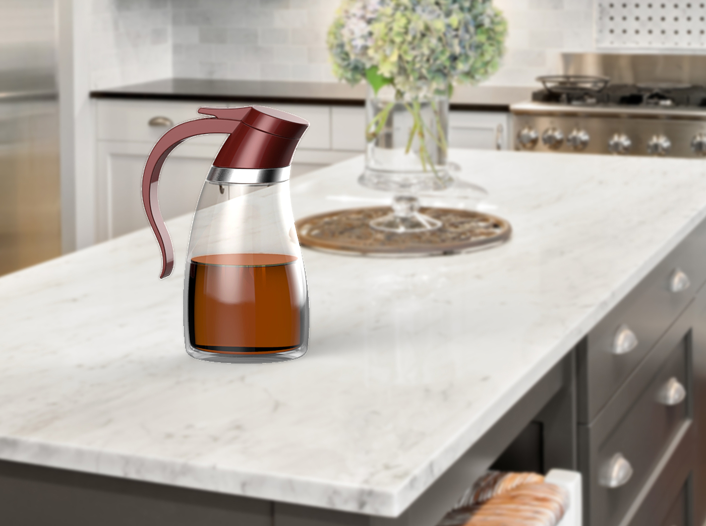Design of a man-machine oil pot，