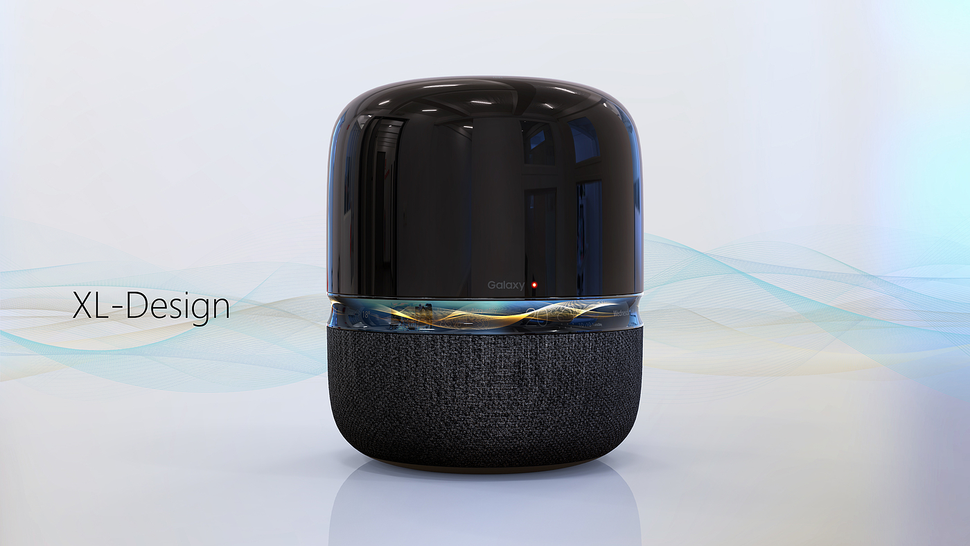 Intelligent hardware，Intelligent speaker，industrial design，loudspeaker box，Arc screen，Home Furnishing，originality，sound，