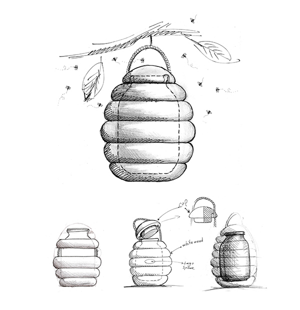 Honey，jar，hive，Design，originality，