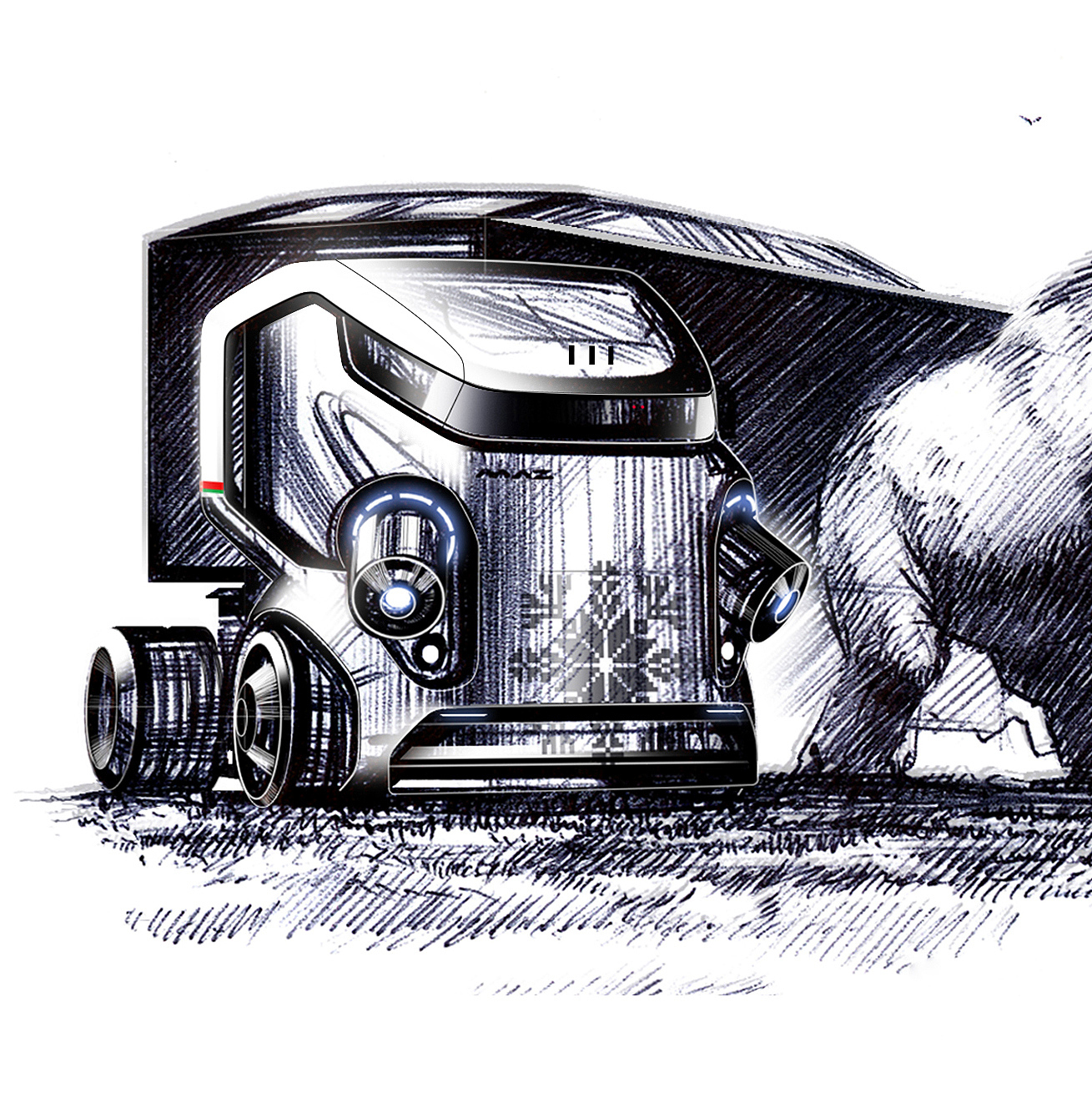 product design，industrial design，automation，vehicle，Hand drawn，