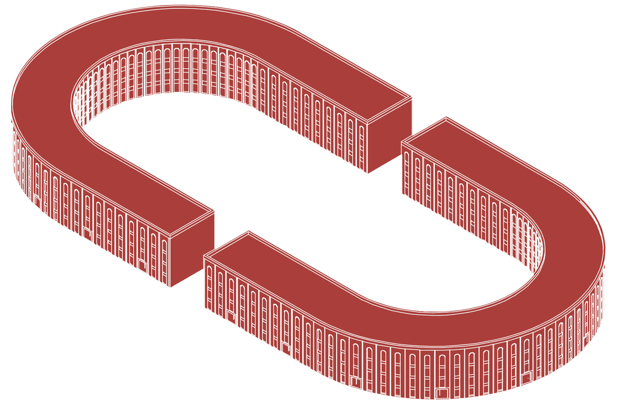 house，apartment，red brick，unique，