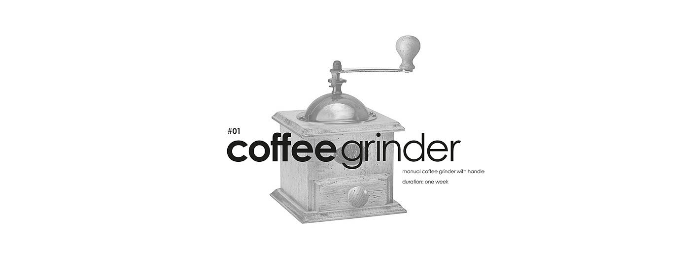 Coffee grinder，Coffee，Manual，white，Minimalism，