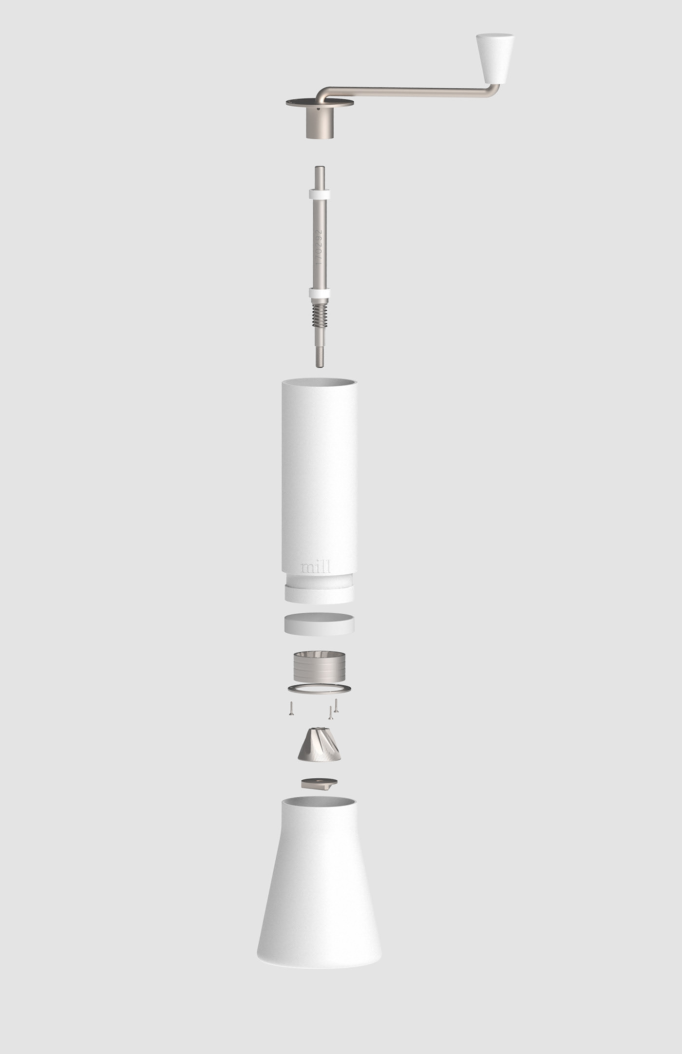 Coffee grinder，Coffee，Manual，white，Minimalism，