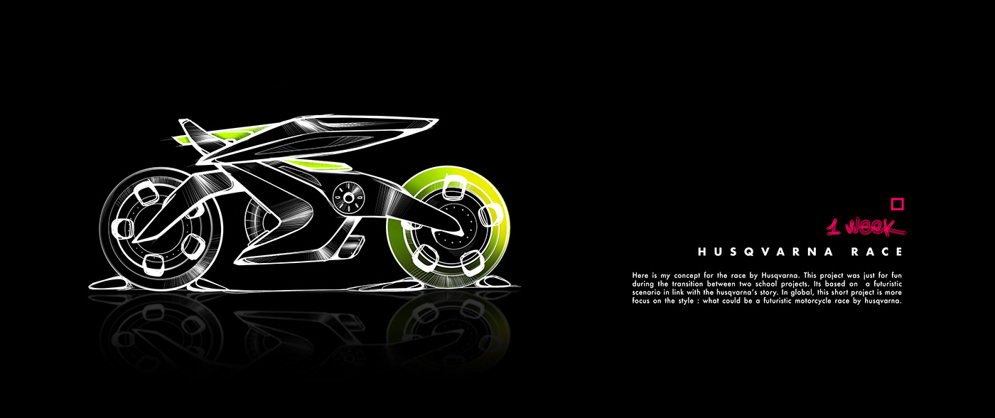 Cedric rufroy，Motorcycle Portfoli，sketch，sample reels，motorcycle，a design chart，