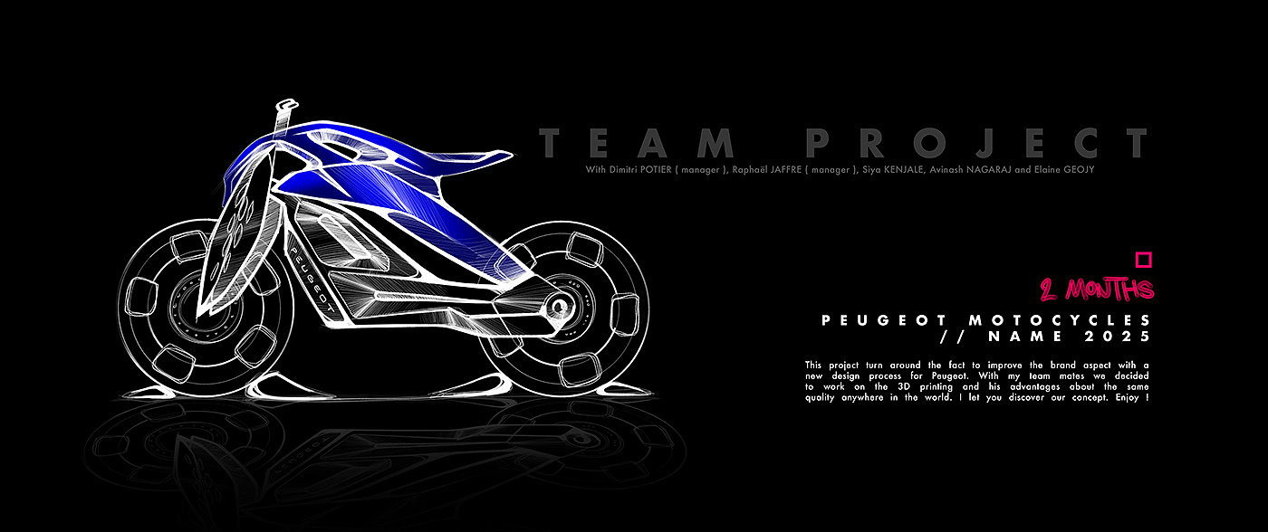 Cedric rufroy，Motorcycle Portfoli，sketch，sample reels，motorcycle，a design chart，