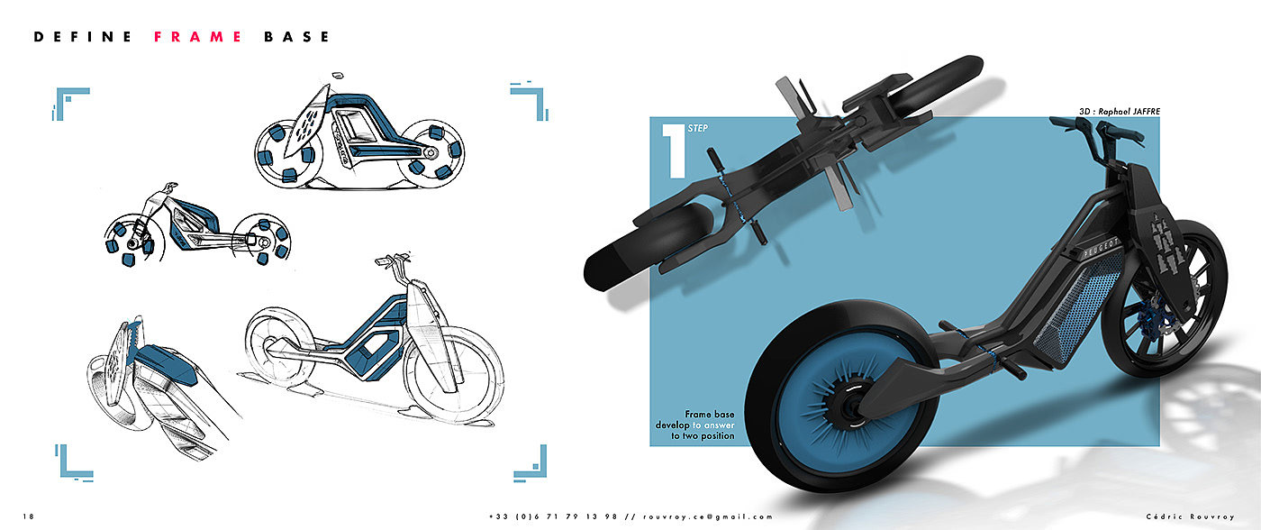 Cédric Rouvroy，Motorcycle Portfoli，草图，作品集，摩托车，设计图，