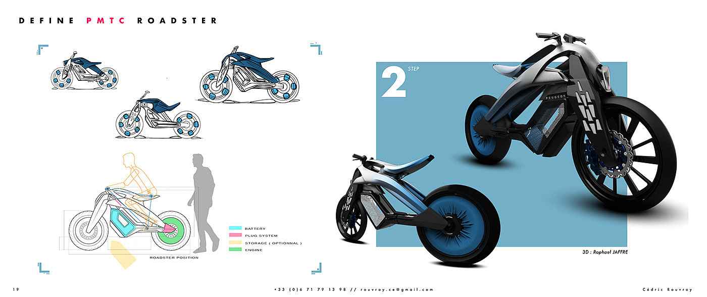 Cédric Rouvroy，Motorcycle Portfoli，草图，作品集，摩托车，设计图，