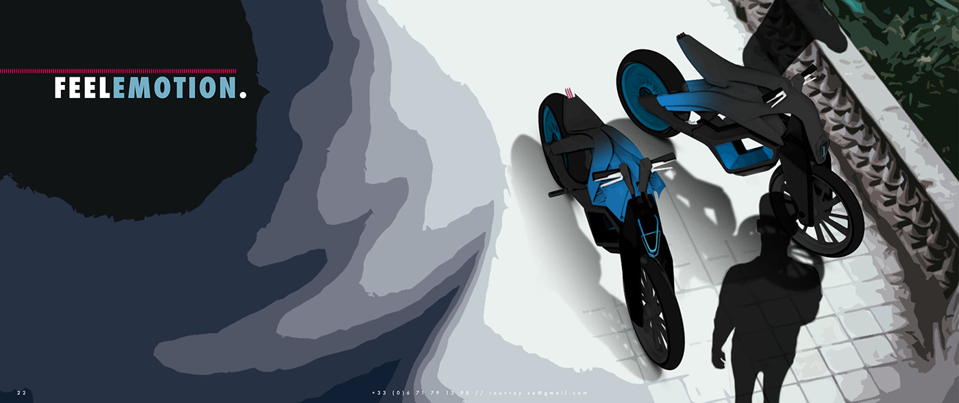 Cedric rufroy，Motorcycle Portfoli，sketch，sample reels，motorcycle，a design chart，