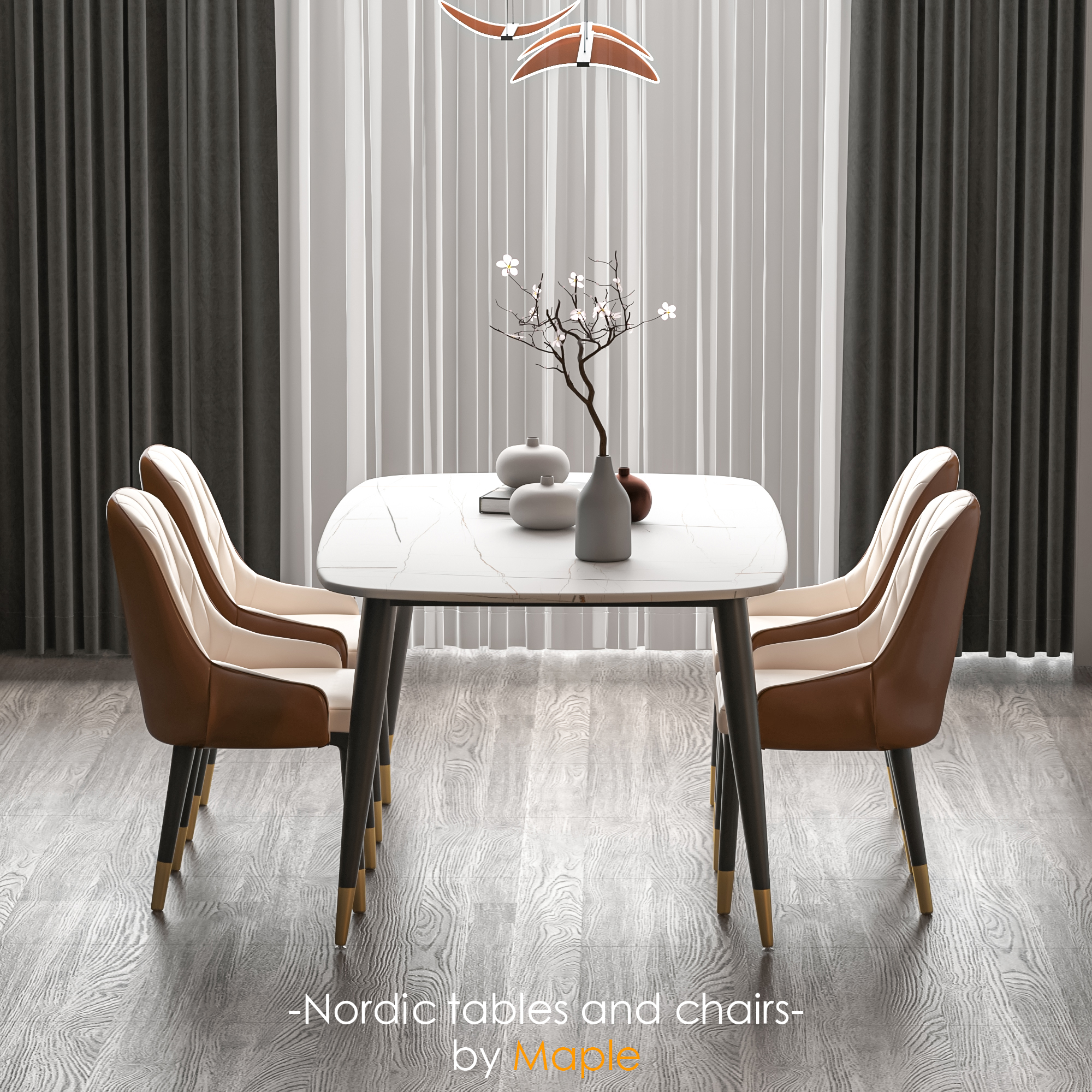 dining table and chair，3d，max，design sketch，furniture，vray，
