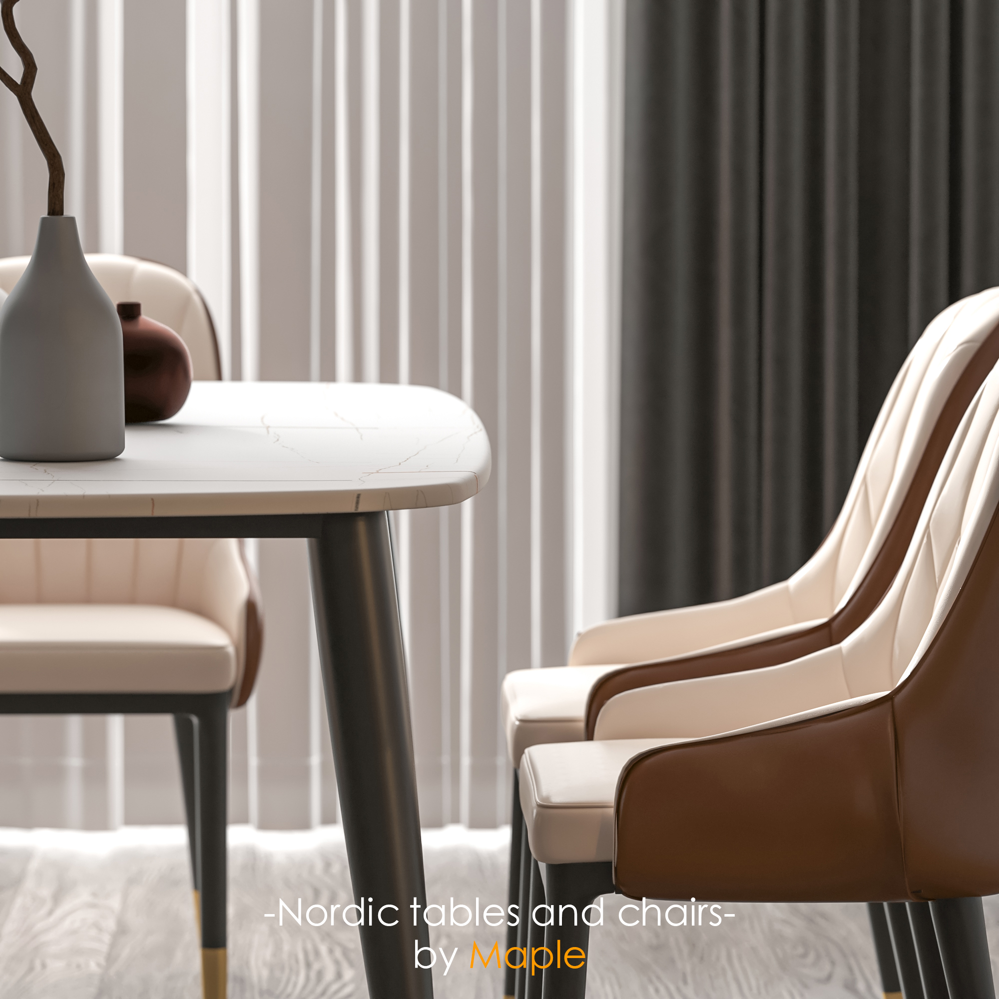 dining table and chair，3d，max，design sketch，furniture，vray，