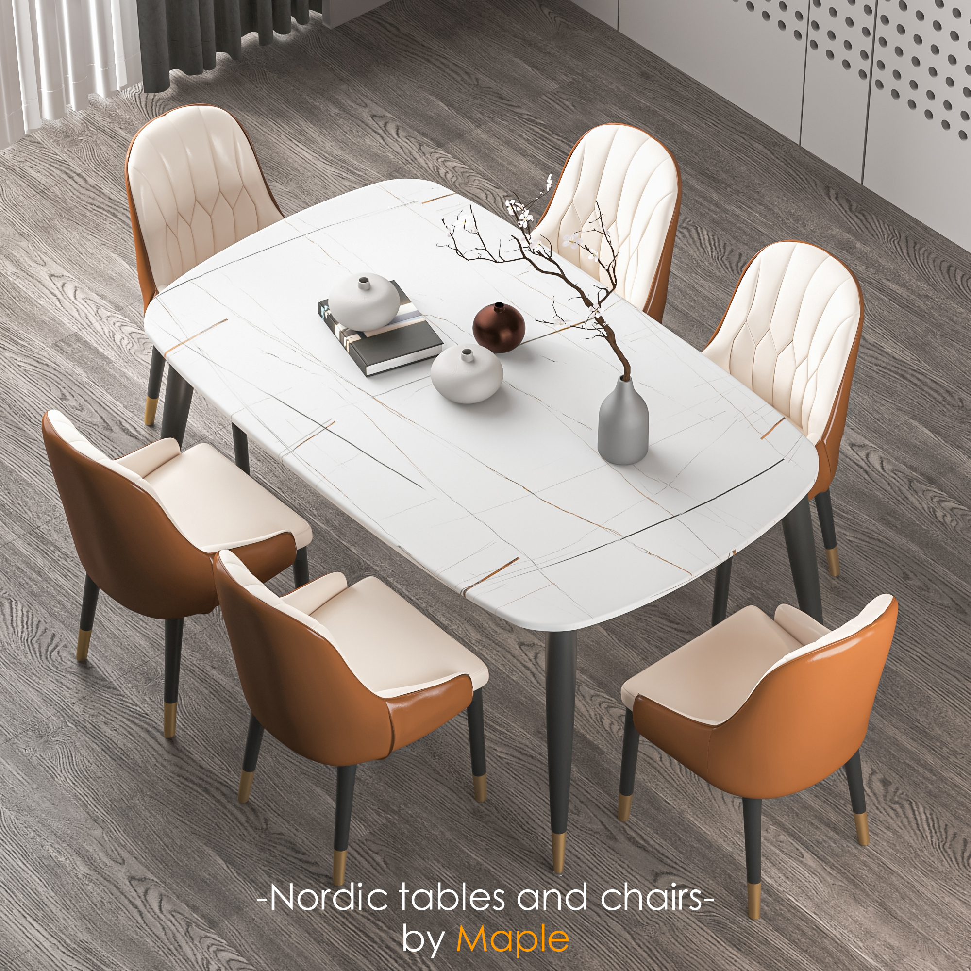 dining table and chair，3d，max，design sketch，furniture，vray，