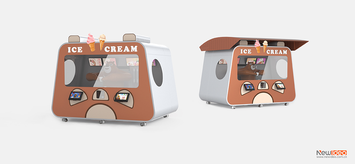 Industrial equipment design，Self service terminal design，Ice cream vending machine design，Shenzhen product design company，