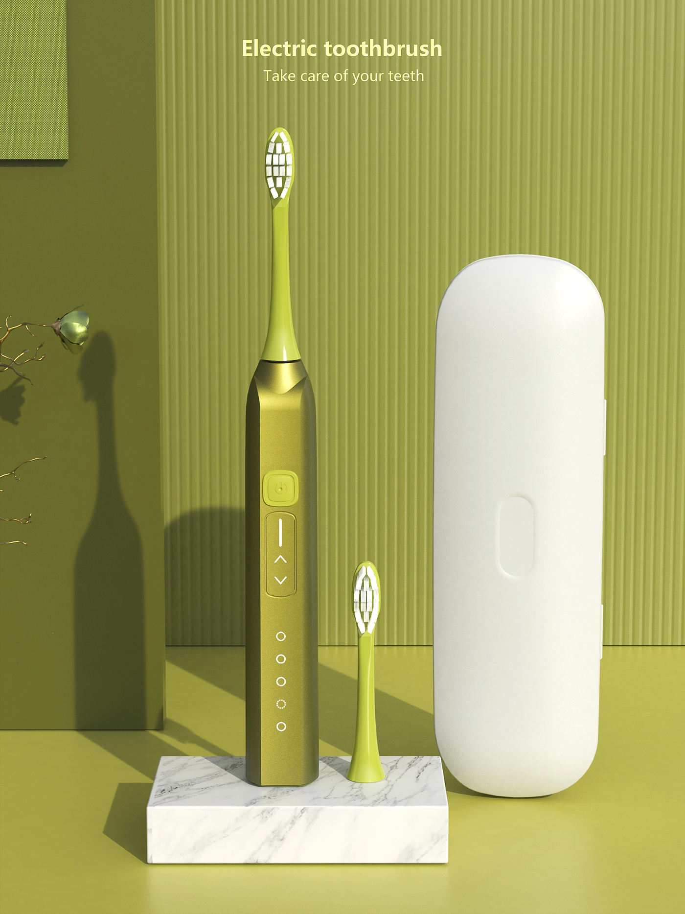 E-commerce rendering，Electric toothbrush，Scene rendering，