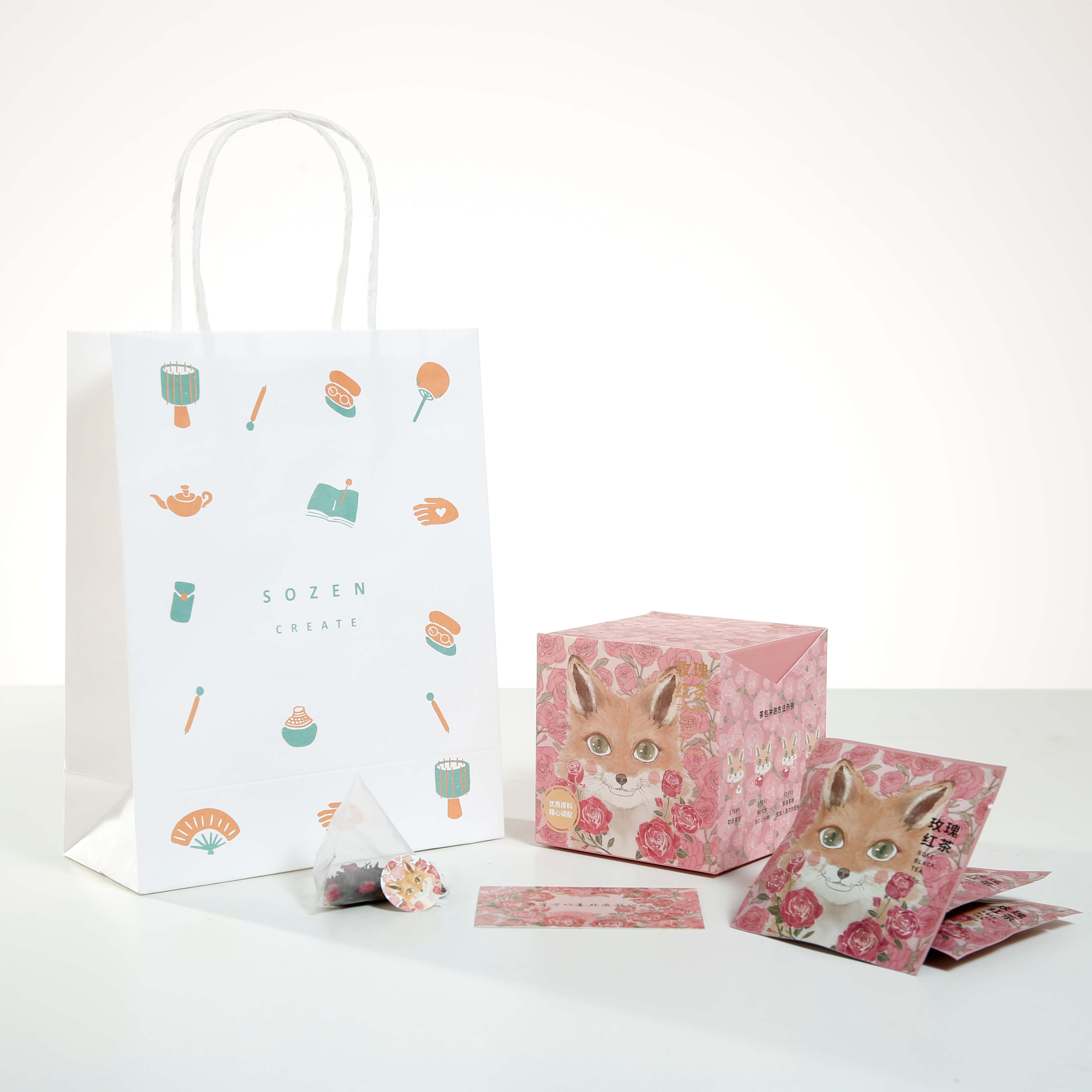 Gift box，Tea box，Illustration，Design，animal，