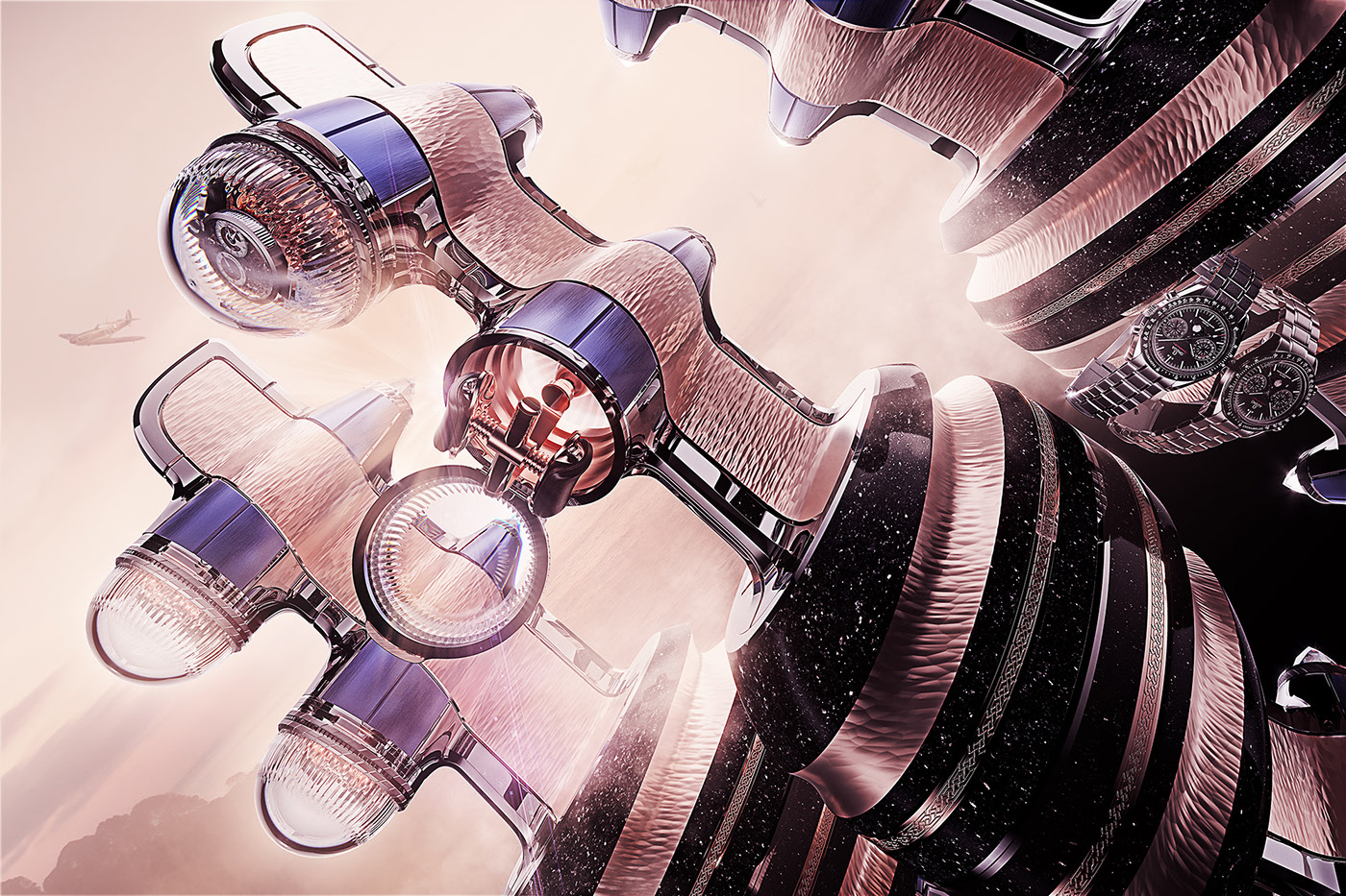 Wrist watch，inside，luxury，Crystal glass，