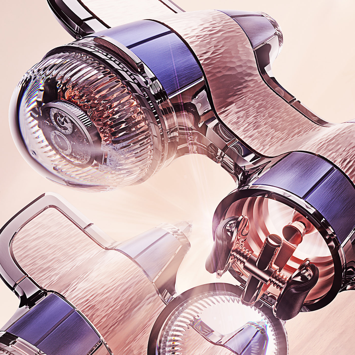 Wrist watch，inside，luxury，Crystal glass，