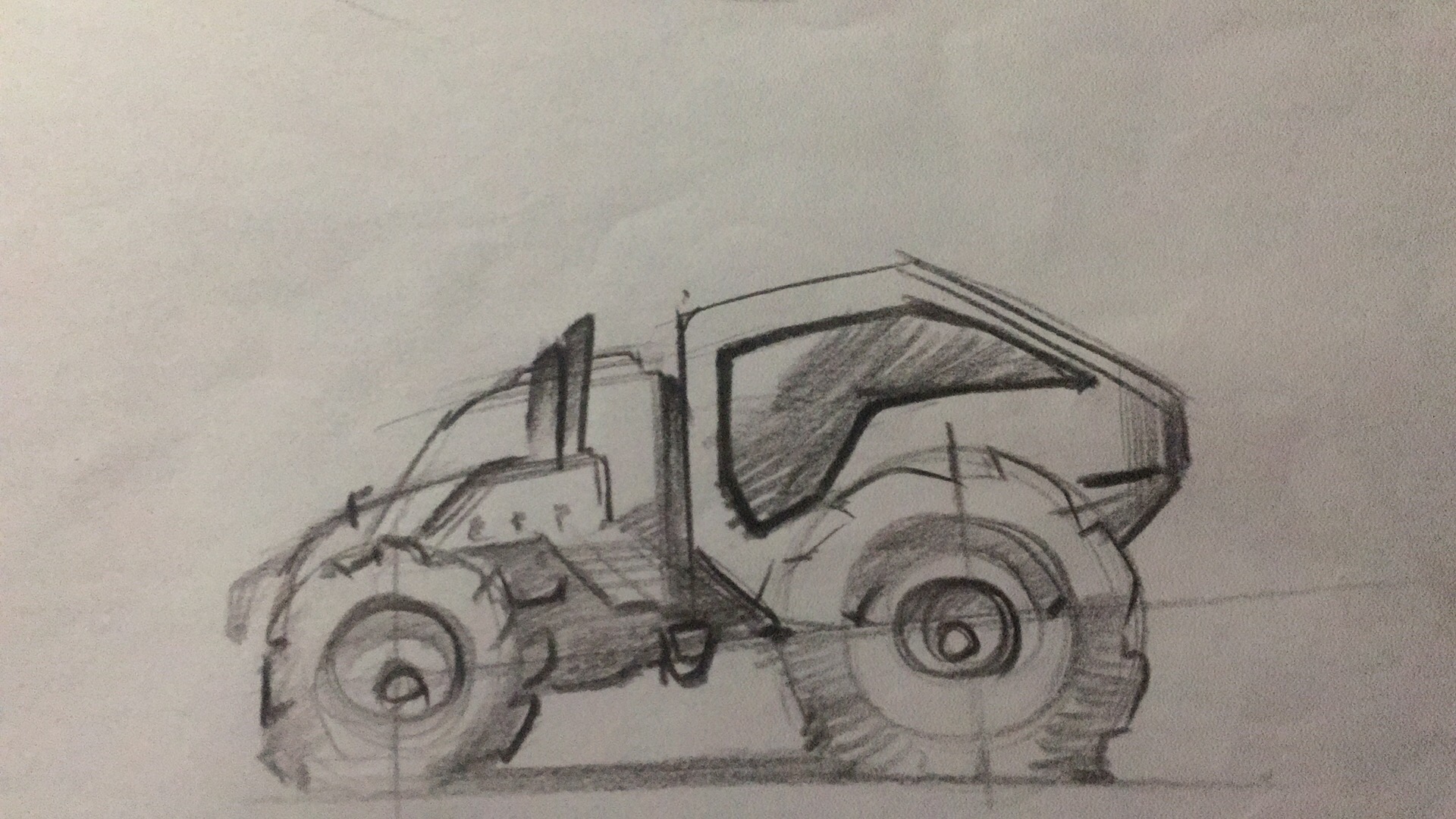 Hand drawn car，Hand drawn industrial design，Design hand drawn，Auto line draft，