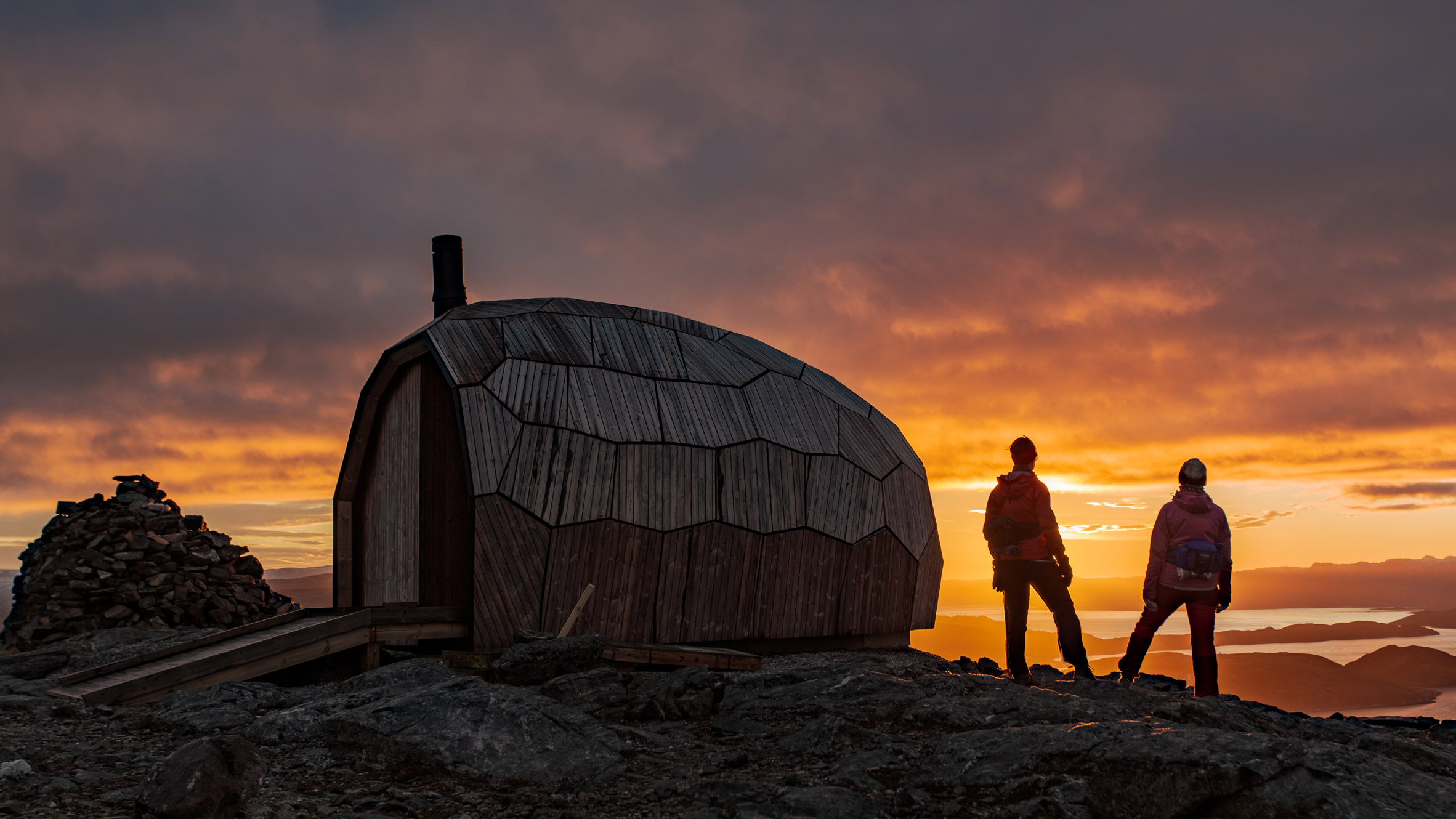 Storfjelit, Norway，Walden ，Honeycomb structure wooden house，on foot，